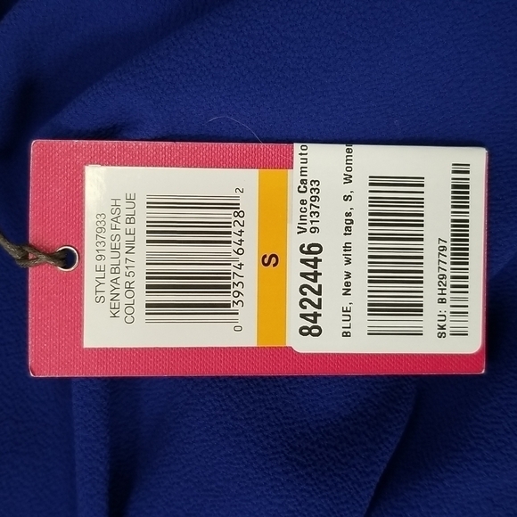 Vince Camuto SZ S Kenya Nile Romper NEW Cobalt Blue Short Button Back 9137933 - Picture 8 of 10